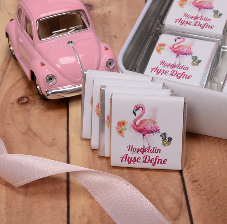 kiz bebek cikolatasi - flamingo  48 adet cikolata 